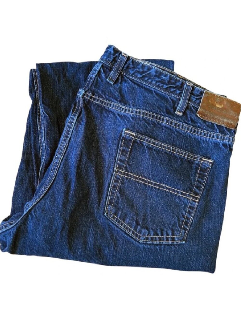 Vintage Orvis American Denim Jeans 42x32 Straight Leg Dark Wash Blue 5-Pocket